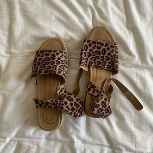leopard sandals